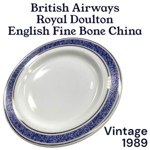 VTG British Airways Royal Doulton English Fine Bone China “Heathrow” Pattern